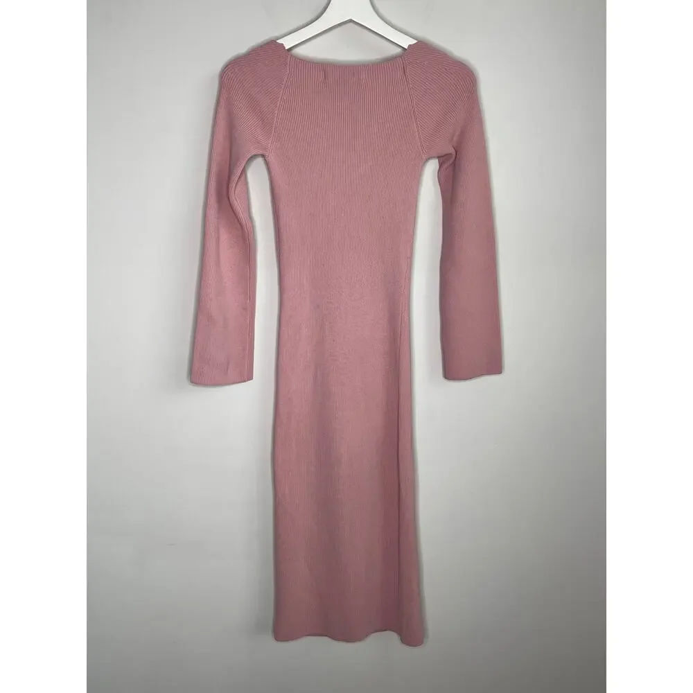 Petal and Pup Aquerelle Sweetheart Bodycon Midi Dress Women's Rose Women's 4 NWT - Picture 7 of 12